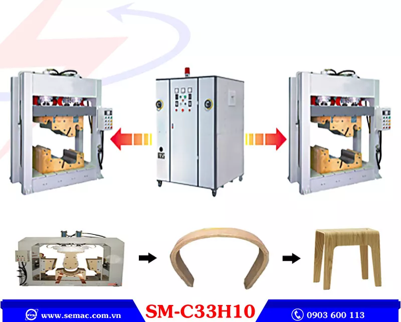 MÁY ÉP CONG CAO TẦN - SM C33H10 1 Máy ép cong cao tần SMC33H10