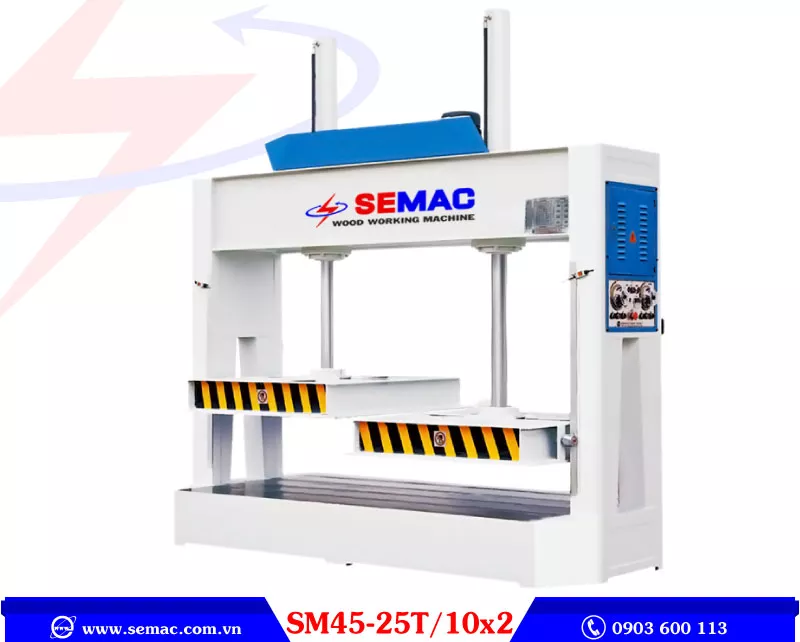 Máy ép nguội 2 thớt SM45 25T 10x2 | SEMAC