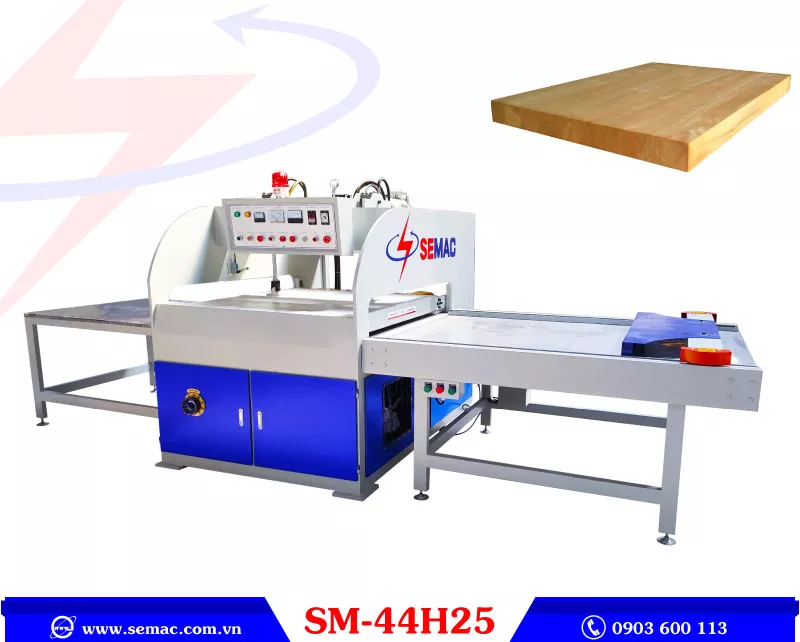 máy ghép ván cao tần khổ nhỏ semac