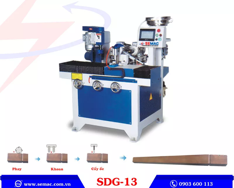 máy phay cạnh khoan cấy ốc | SEMAC