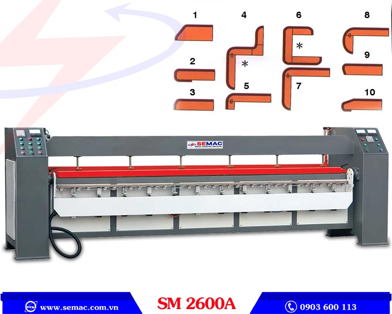 Máy uốn cạnh cong laminate SM 2600A | SEMAC