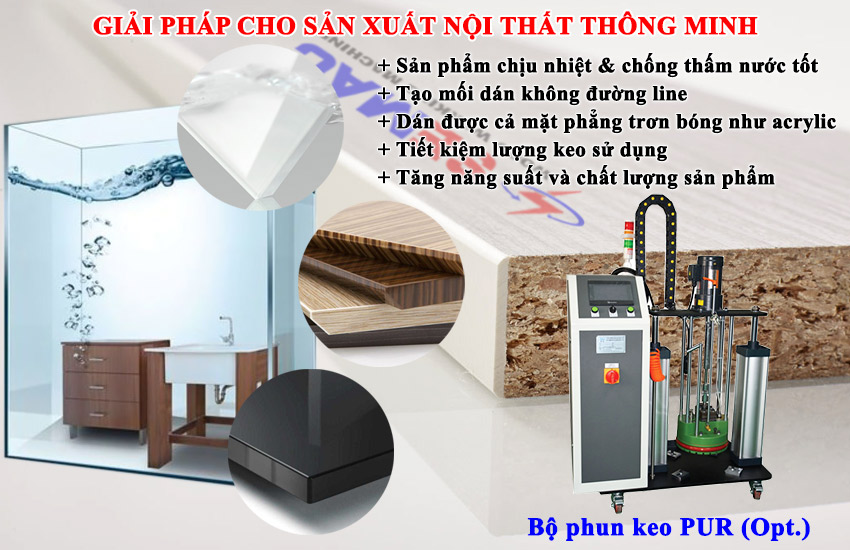 Máy dán cạnh nghiêng – thẳng tự động phay vát 45 độ 13 chức năng SENIOR Bo-phun-keo-pur-san-xuat-noi-that-go-1