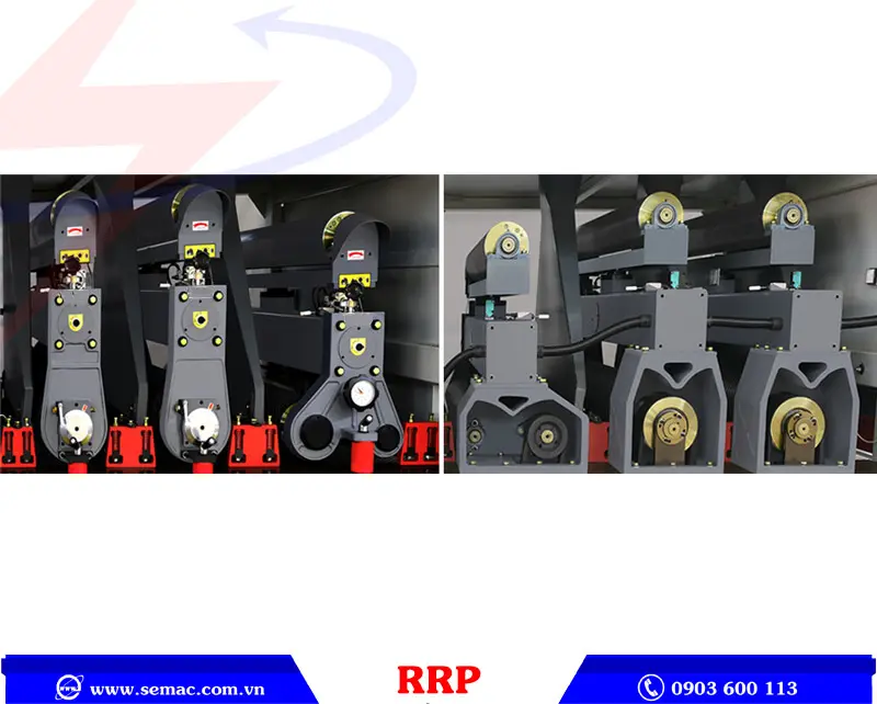 MÁY CHÀ NHÁM THÙNG 3 TRỤC 1M - SM 1000RRP 3 trục chà nhám thùng 3 trục | SEMAC