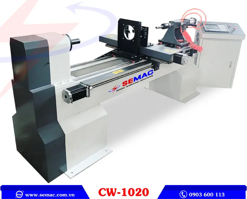 Máy tiện gỗ tự động cnc Quốc Duy | SEMAC