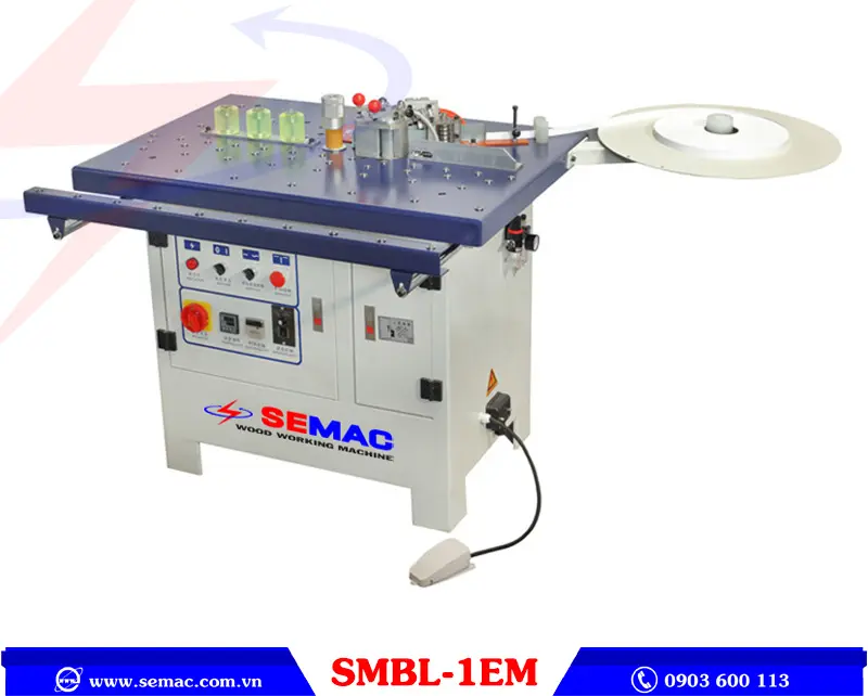 Máy dán chỉ cạnh đẩy tay SMBL-1EM | QUỐC DUY
