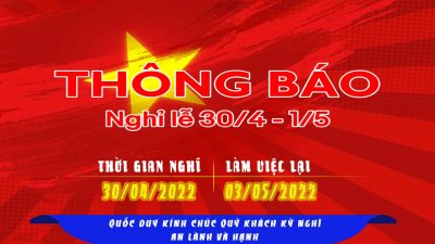 Thông báo nghĩ lễ quốc tế lao động 30/4 & 1/5