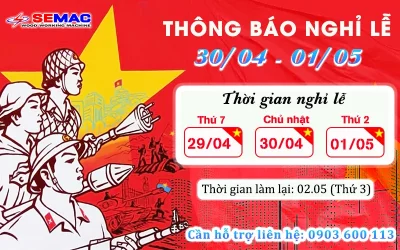 SEMAC thông báo nghỉ lễ 30/4 & 1/5