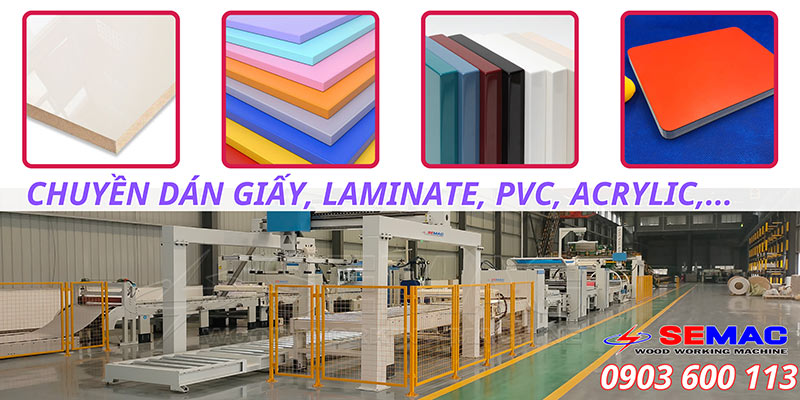 Chuyền dán giấy phủ mặt PVC | SEMAC