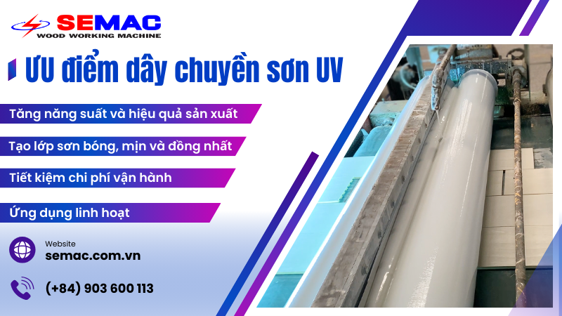 Ưu điểm dây chuyền sơn UV | SEMAC