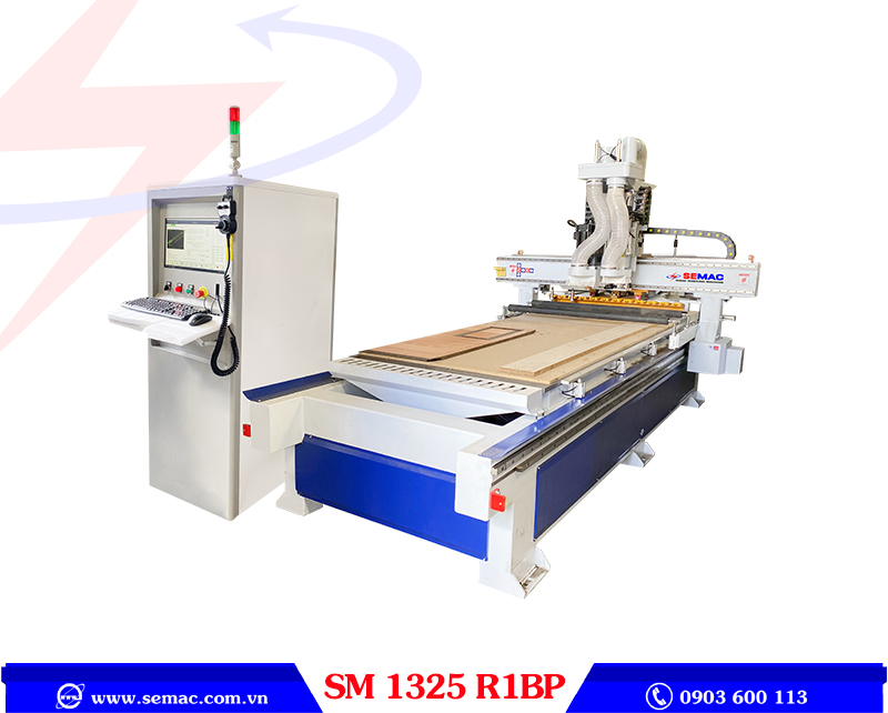 MÁY CNC ROUTER PHAY KHOAN CÓ RULO ĐÈ PHÔI - SM 1325 R1BP