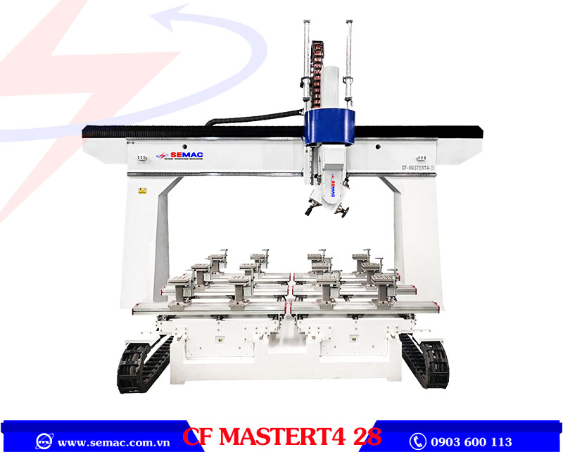 Máy CNC 5 trục 4 đầu không thay dao – CF MASTERT4 28 | SEMAC