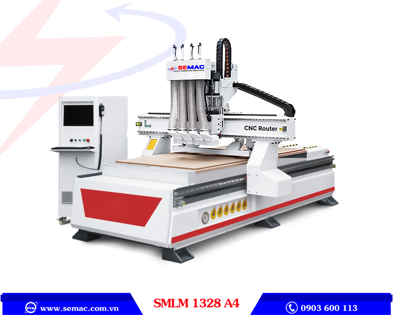 Máy CNC 4 đầu gia công ván công nghiệp - SMLM 1328 A4 | SEMAC