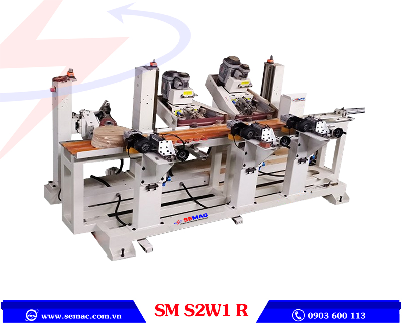 Máy chà nhám cạnh phôi tròn tự động SM S2W1 R | SEMAC