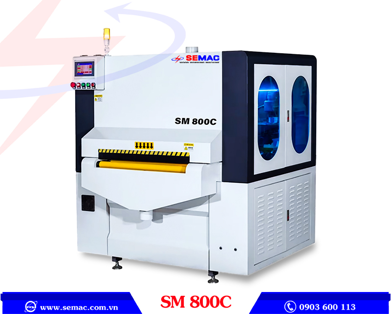 Máy đánh bóng ván 2 mặt SM 800C | SEMAC