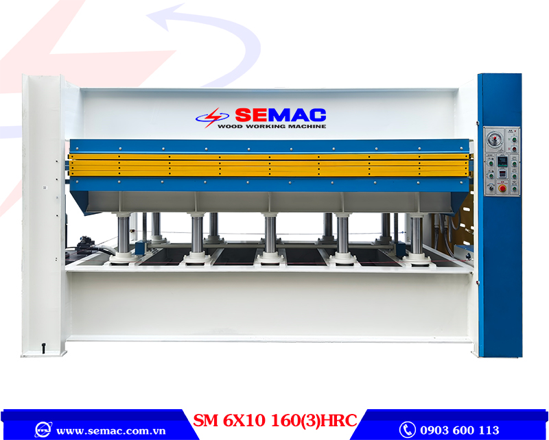 Máy ép nóng thủy lực 160 tấn SM 6X10 160(3)HRC | SEMAC