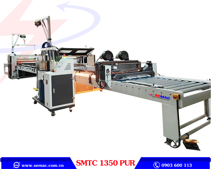 Dây chuyền phủ laminate PVC keo PUR SMTC 1350 PUR | SEMAC