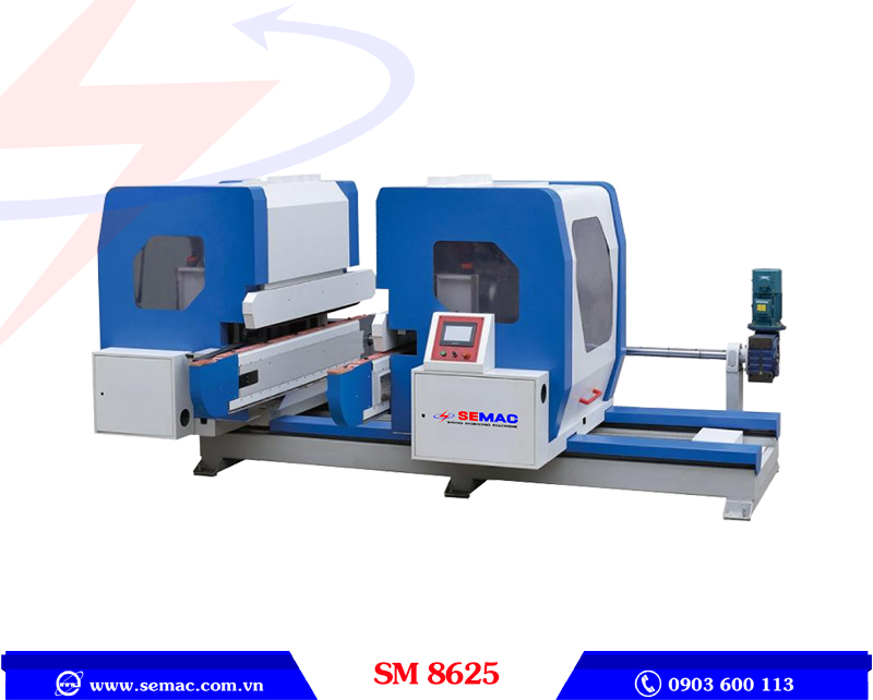 MÁY CẮT PHAY 2 ĐẦU TỰ ĐỘNG KHỔ 2500MM - SM 8625