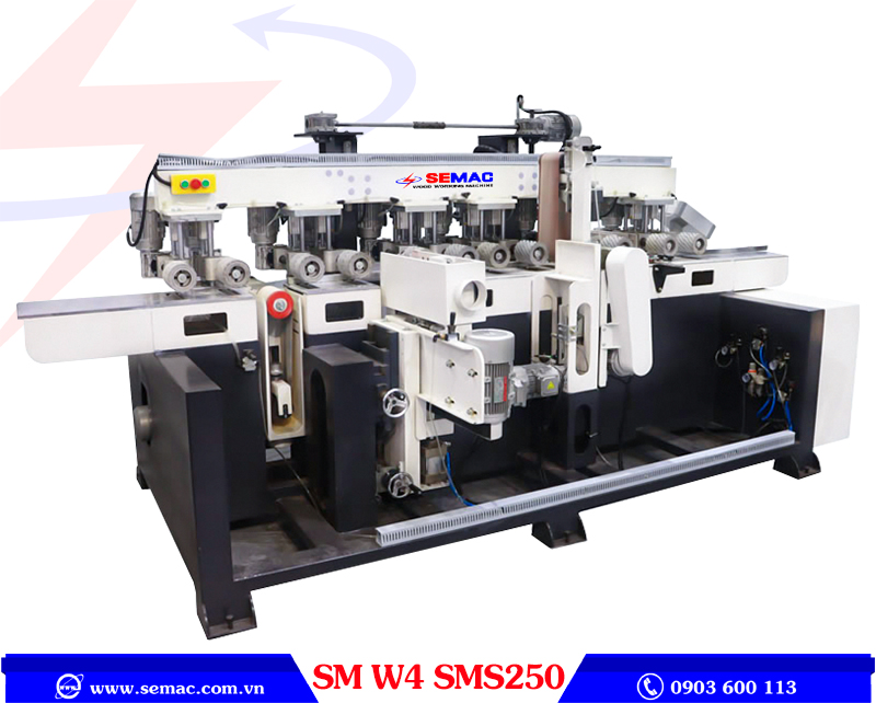 Máy chà nhám cạnh biên dạng 4 mặt SM W4 SMS250 | SEMAC