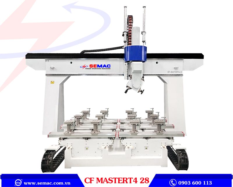 Máy CNC 5 trục 4 đầu không thay dao CF MASTERT4 28 | SEMAC