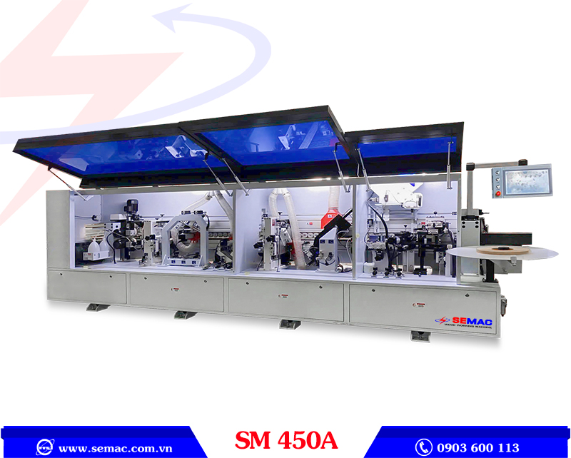 Máy dán cạnh tự động 7 chức năng keo PUR SM 450A | SEMAC