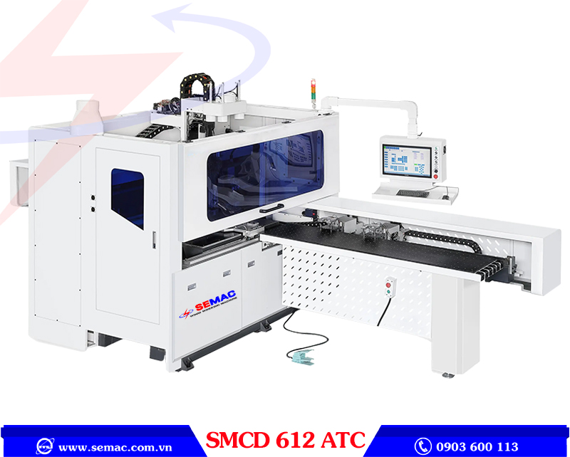 Máy khoan CNC 6 mặt quét mã vạch SMCD 612 ATC | SEMAC