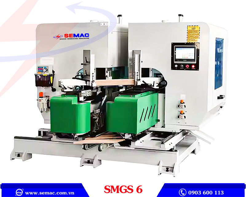 Máy phay mộng ván sàn 2 đầu SMGS 6 | SEMAC