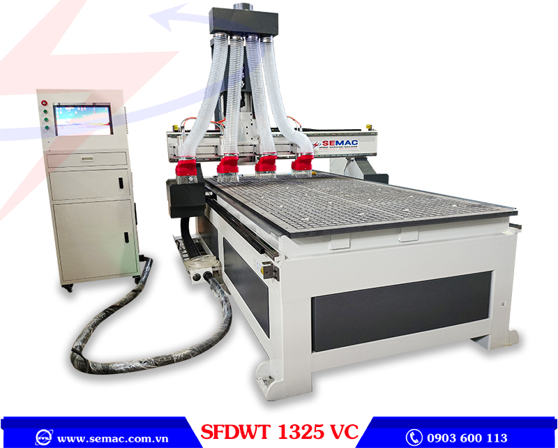 Máy chạm khắc CNC 4 đầu SFDWT 1325 VC | SEMAC