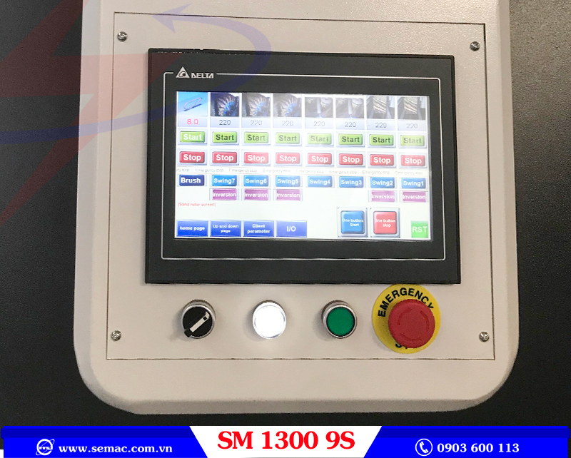 MÁY CHÀ NHÁM CHỔI 9 TRỤC - SM 1300 9S 3 Màn hình điều khiển máy chà nhám chổi 9 trục SM 1300 9S | SEMAC