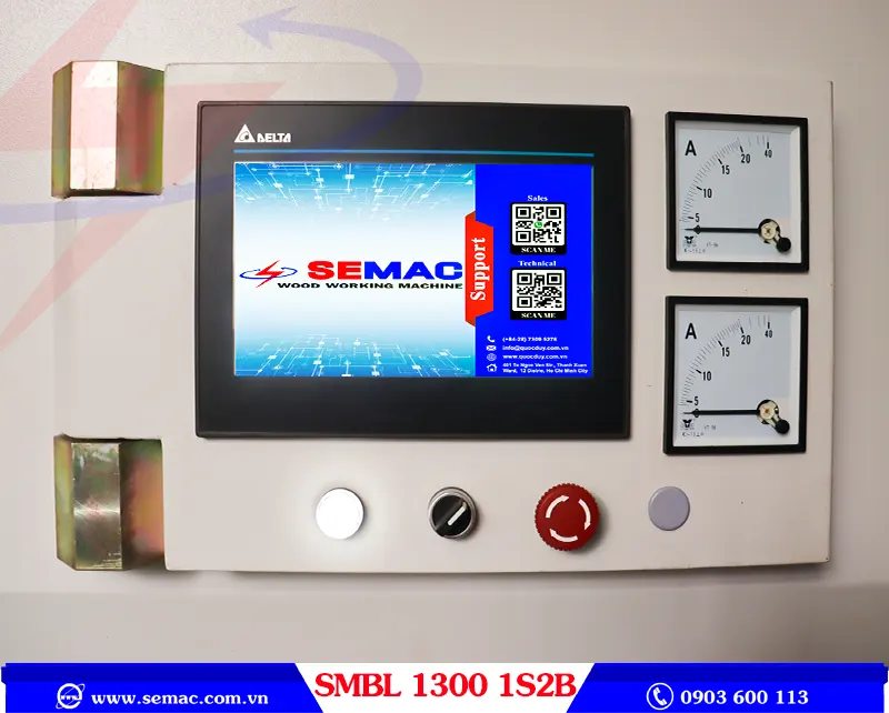 MÁY CHÀ NHÁM CHỔI TÍCH HỢP CHÀ NHÁM PIANO - SMBL 1300 1S2B 2 Màn hình điều khiển máy chà nhám chổi tích hợp chà nhám piano SMBL 1300 1S2B | SEMAC