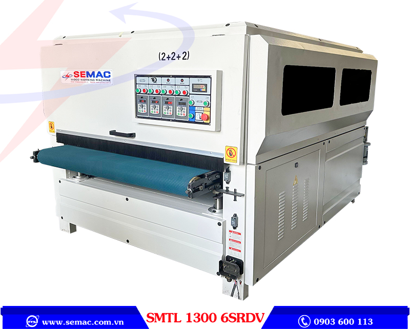 Máy chà nhám chổi 6 trục 1M3 – SMTL 1300 6SRDV | SEMAC