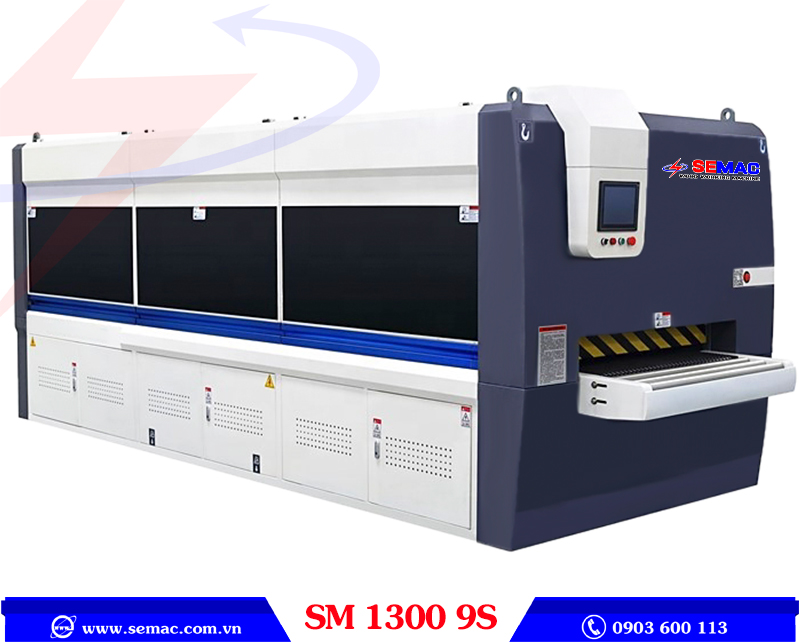 Máy chà nhám chổi 9 trục SM 1300 9S | SEMAC