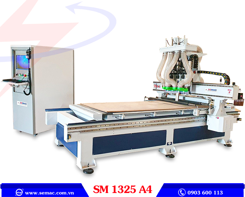 Máy gia công cnc router 4 trục SM-1325-A4 | SEMAC - Quốc Duy