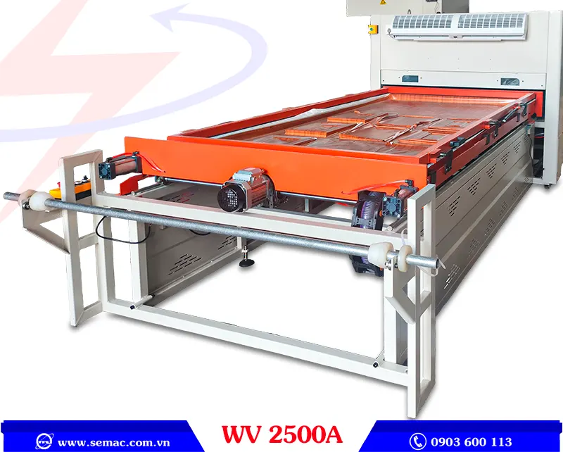 MÁY ÉP HÚT CHÂN KHÔNG PVC - WV 2500A 2 Bàn làm máy ép hút chân không PVC WV 2500V | SEMAC