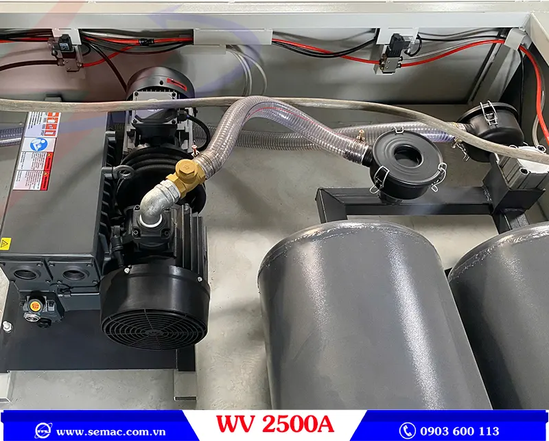 MÁY ÉP HÚT CHÂN KHÔNG PVC - WV 2500A 4 Bộ bơm hút chân không máy ép hút chân không PVC WV 2500V | SEMAC