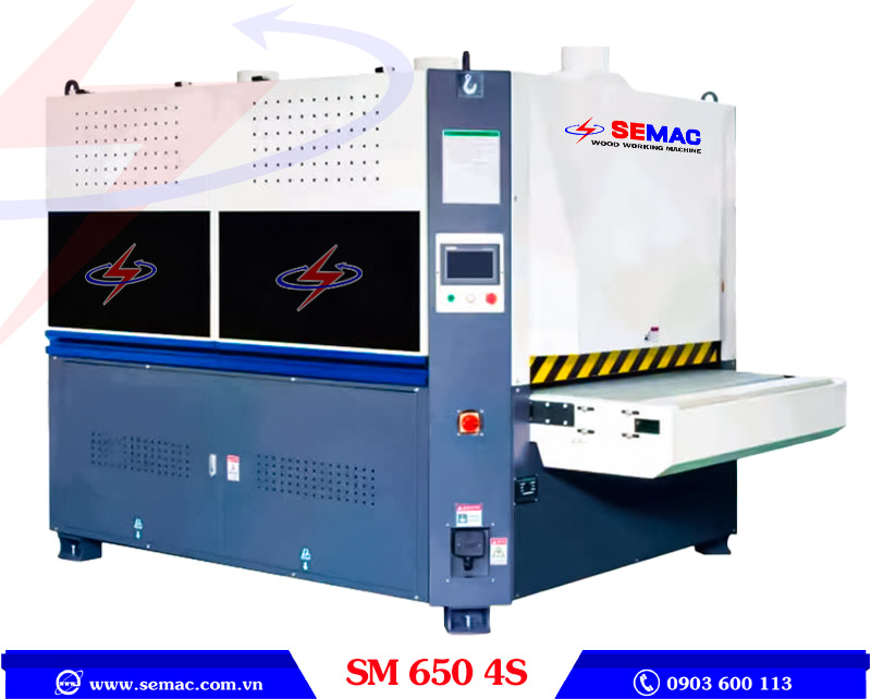 Máy chà nhám chổi dọc 4 trục SM 650 4S | SEMAC