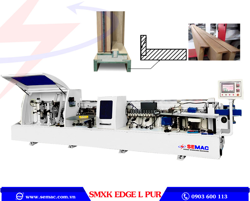 Máy dán cạnh nẹp L tự động keo PUR - SMXK EDGE L PUR | SEMAC