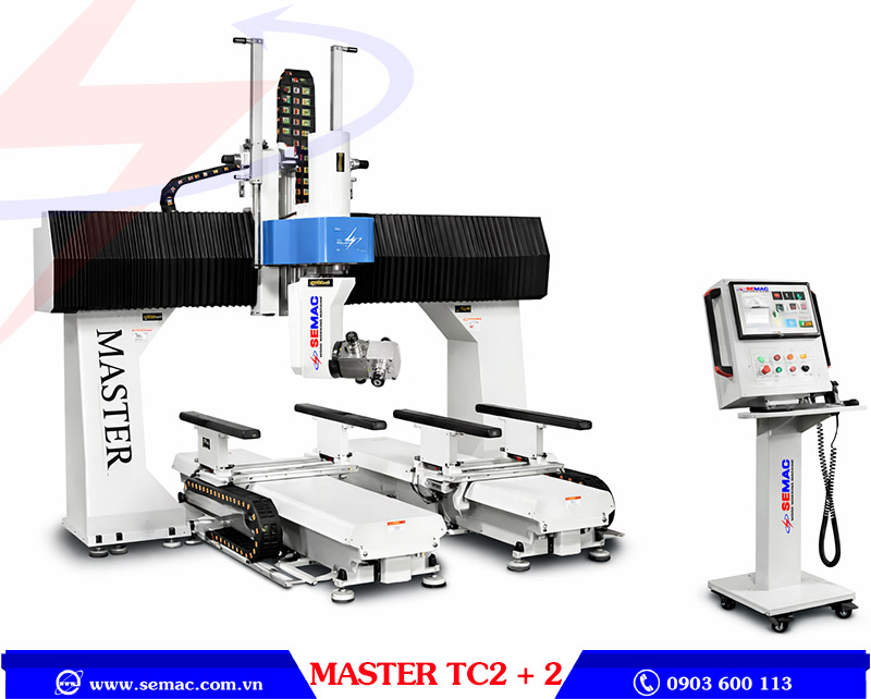 Máy CNC 3D 5 trục 4 đầu gia công MASTER TC2 + 2 | SEMAC