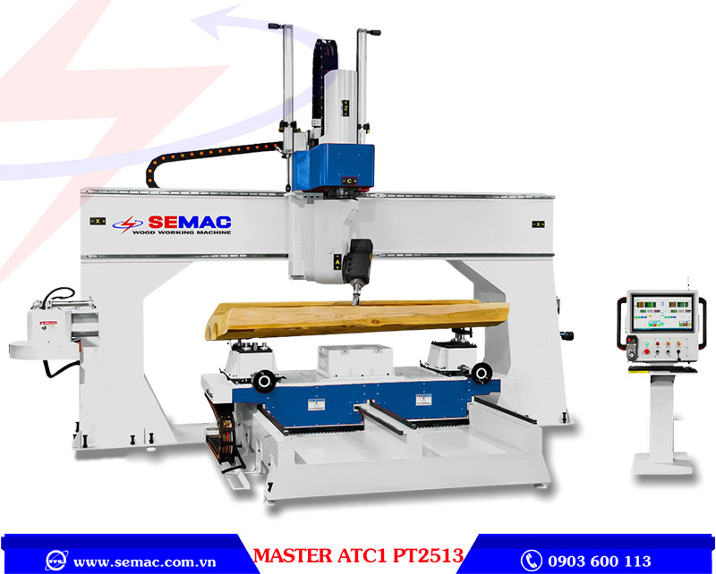 Máy CNC 5 trục 3D thay dao tự động MASTER ATC1 PT2513 | SEMAC