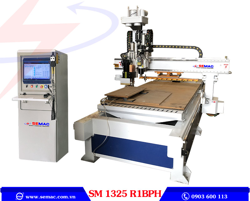 Máy phay cnc router khoan ngang SM 1325 R1BPH | SEMAC