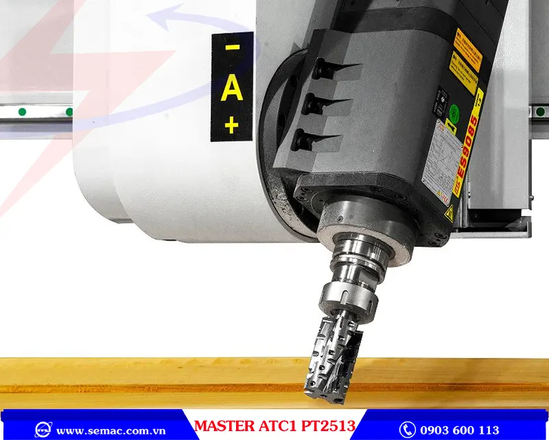 MÁY CNC 5 TRỤC 3D THAY DAO TỰ ĐỘNG - MASTER ATC1 PT2513 2 Trục gia công máy CNC 5 trục 3D thay dao tự động MASTER ATC1 PT2513 | SEMAC