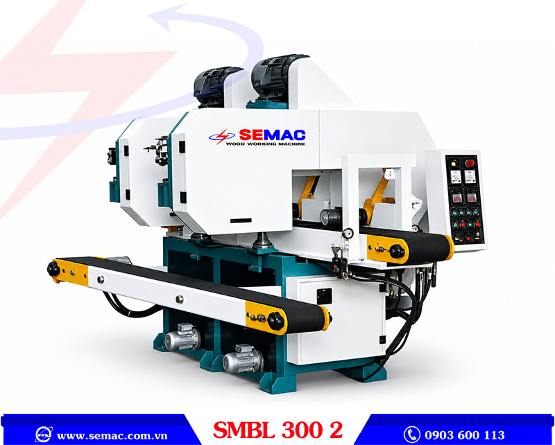 Máy cưa lạng tấm 2 đầu SMBL 300 2 | SEMAC