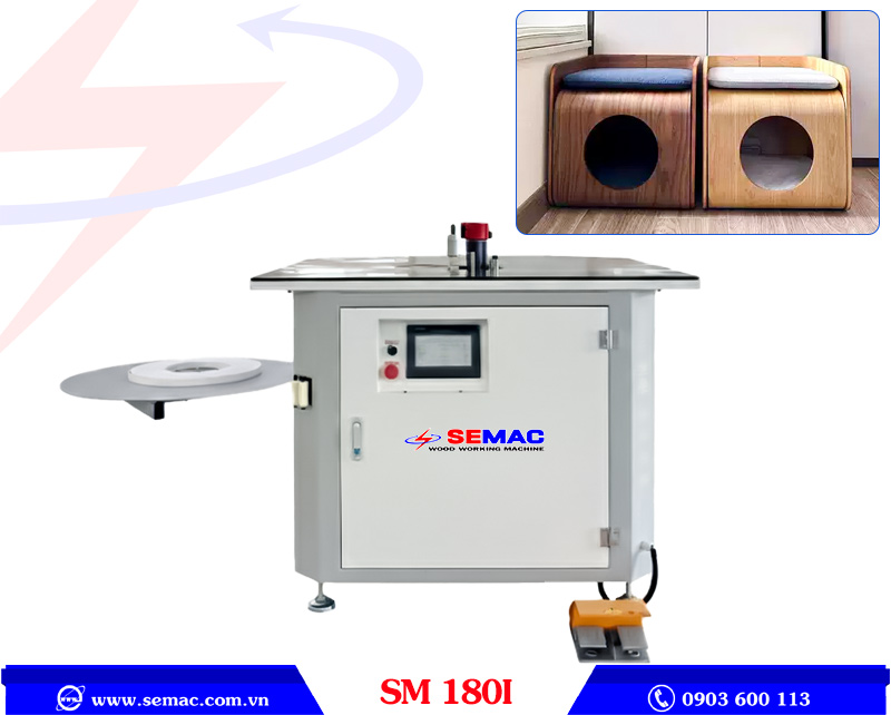 Máy dán cạnh cong mặt trong SM 180I | SEMAC