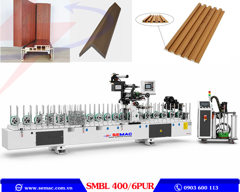 Máy dán cạnh profile tự động SMBL 400/6PUR | SEMAC