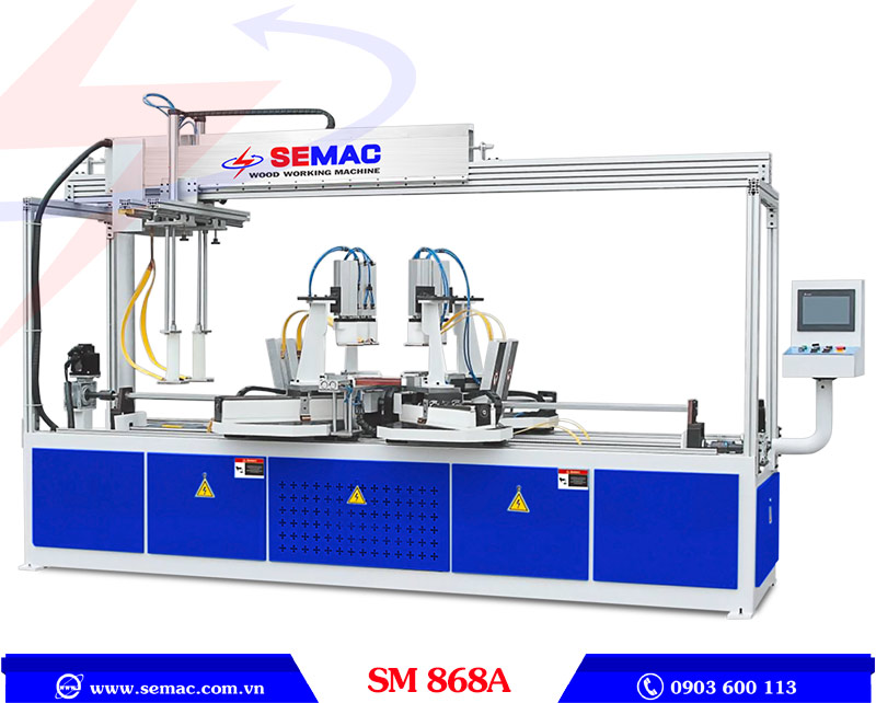 Máy ghép khung cửa cao tần SM 868A | SEMAC