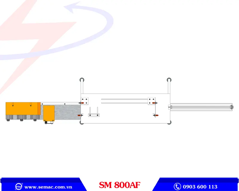 BÀN CẤP PHÔI CHO MÁY BÀO CHIỀU DÀI PHÔI ĐỒNG NHẤT - SM 800AF 4 Băng tải đưa phôi bàn cấp phôi cho máy bào chiều dài phôi đồng nhất SM 800AF
