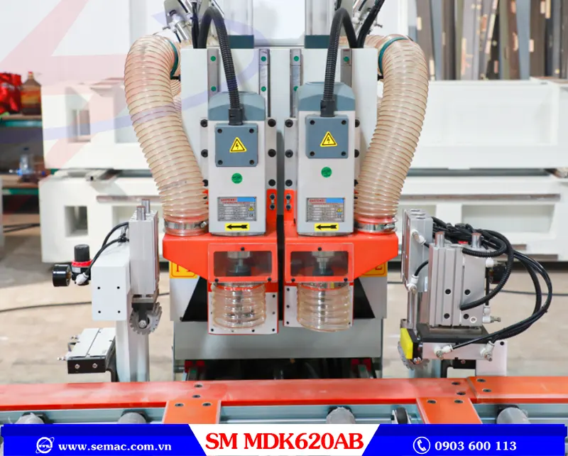 MÁY PHAY KHOAN Ổ KHÓA CỬA - SM MDK620AB 2 Cụm gia công máy phay khoan ổ khóa cửa SM MDK620AB | SEMAC