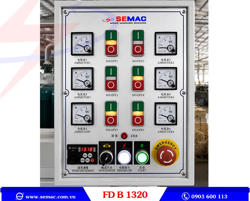 MÁY CÀO CƯỚC BỀ MẶT VÁN - FD B 1320 2 Hệ thống điều khiển máy cào cước bề mặt ván FD B 1320 | SEMAC