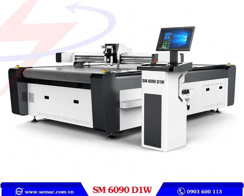 Máy cắt vải da, mút xốp, carton SM 6090 D1W
