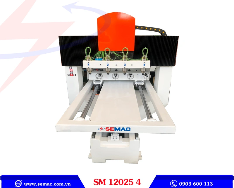 Máy chạm khắc gỗ cnc 4 đầu SM 12025 4