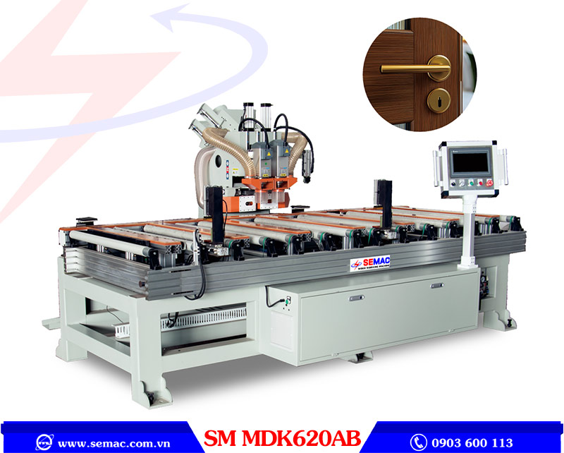 Máy phay khoan ổ khóa cửa SM MDK620AB | SEMAC